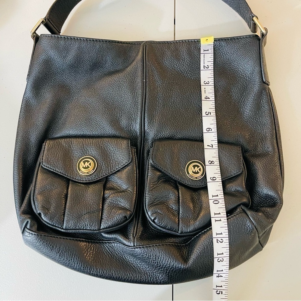 Michael Michael Kors Hobo Satchel Leather Shoulder Bag Black - Picture 12 of 12